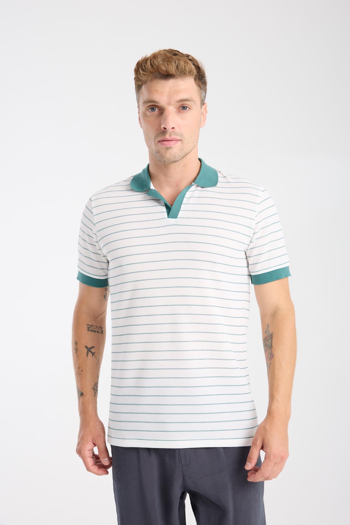 SVŞ-02 Polo Yaka T-Shirt - Petrol