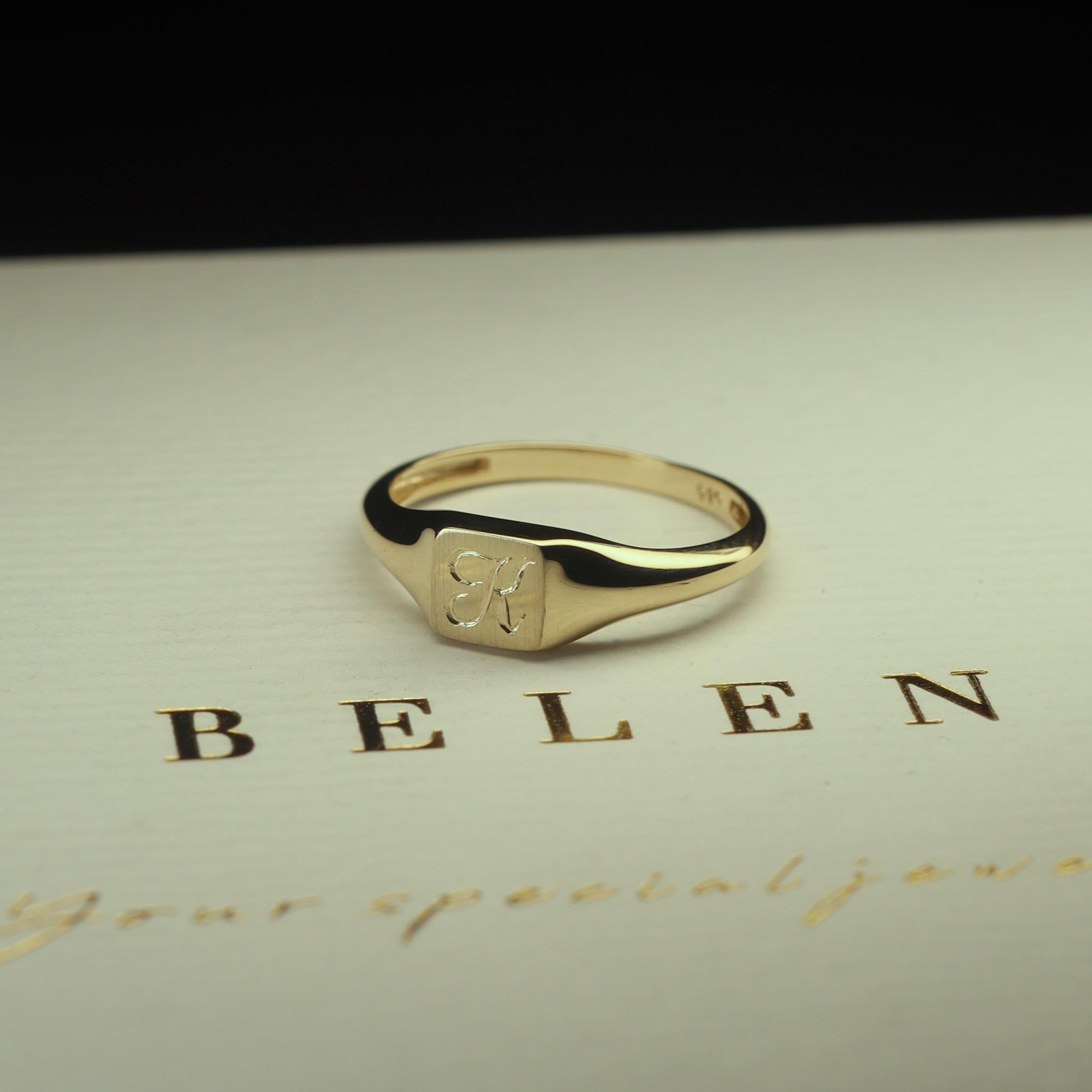 Belen Signet Yüzük N.11 (14 Ayar Altın))