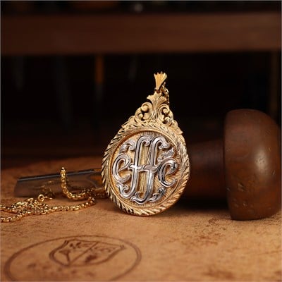 14 Ayar Altın Heritage Monogram