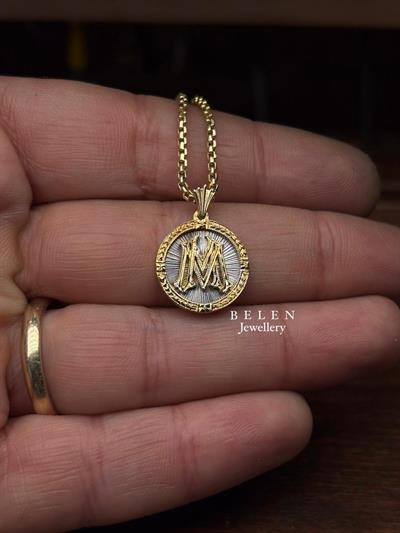 Belen Mini Madalyon Kolye N.4 (14 Ayar Altın)