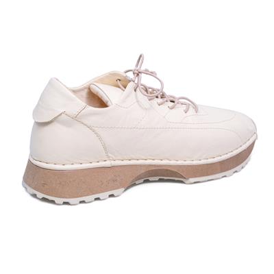 Warner Hakiki Deri Bağcıklı Beyaz Sneaker