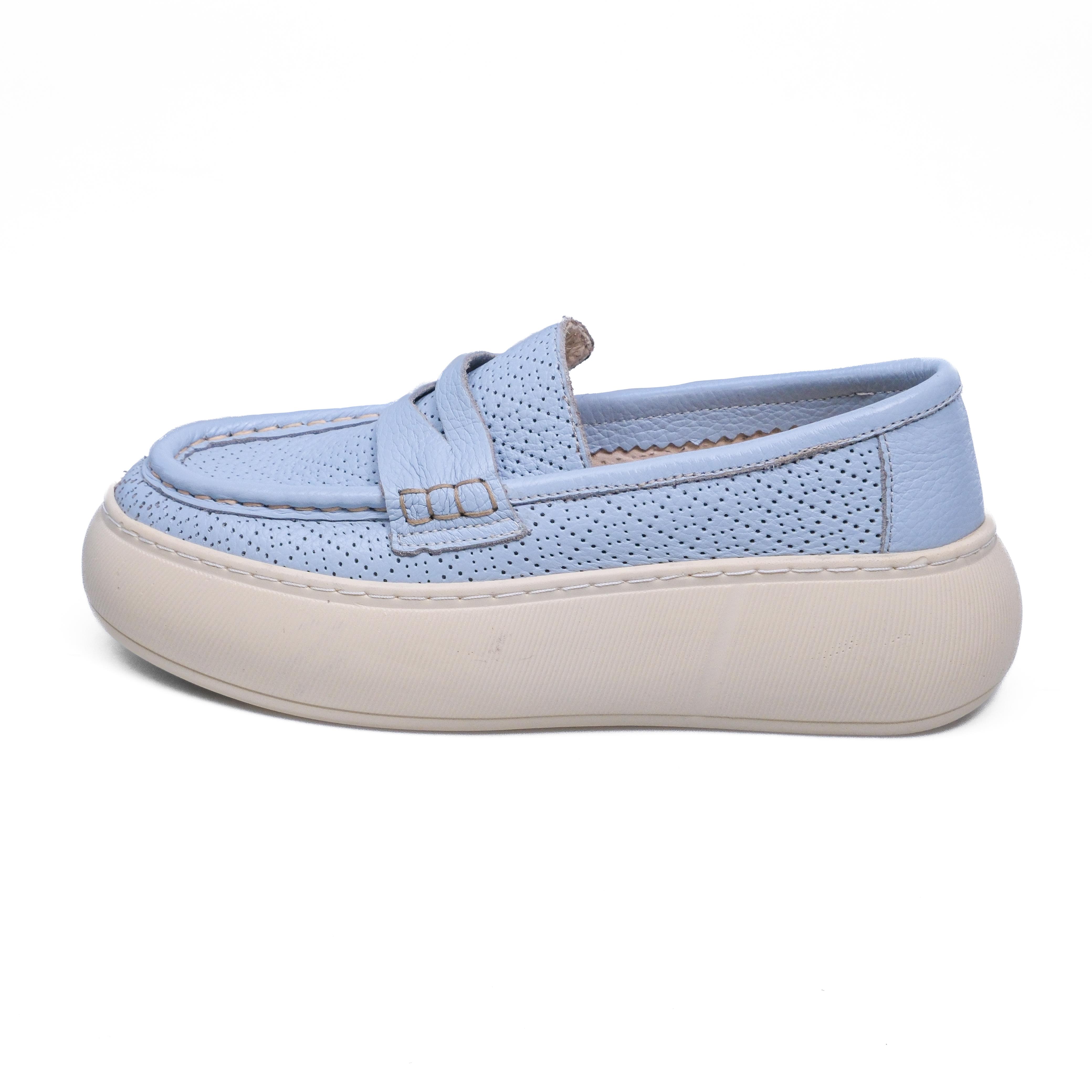 Motta Hakiki Deri Mavi Sneaker