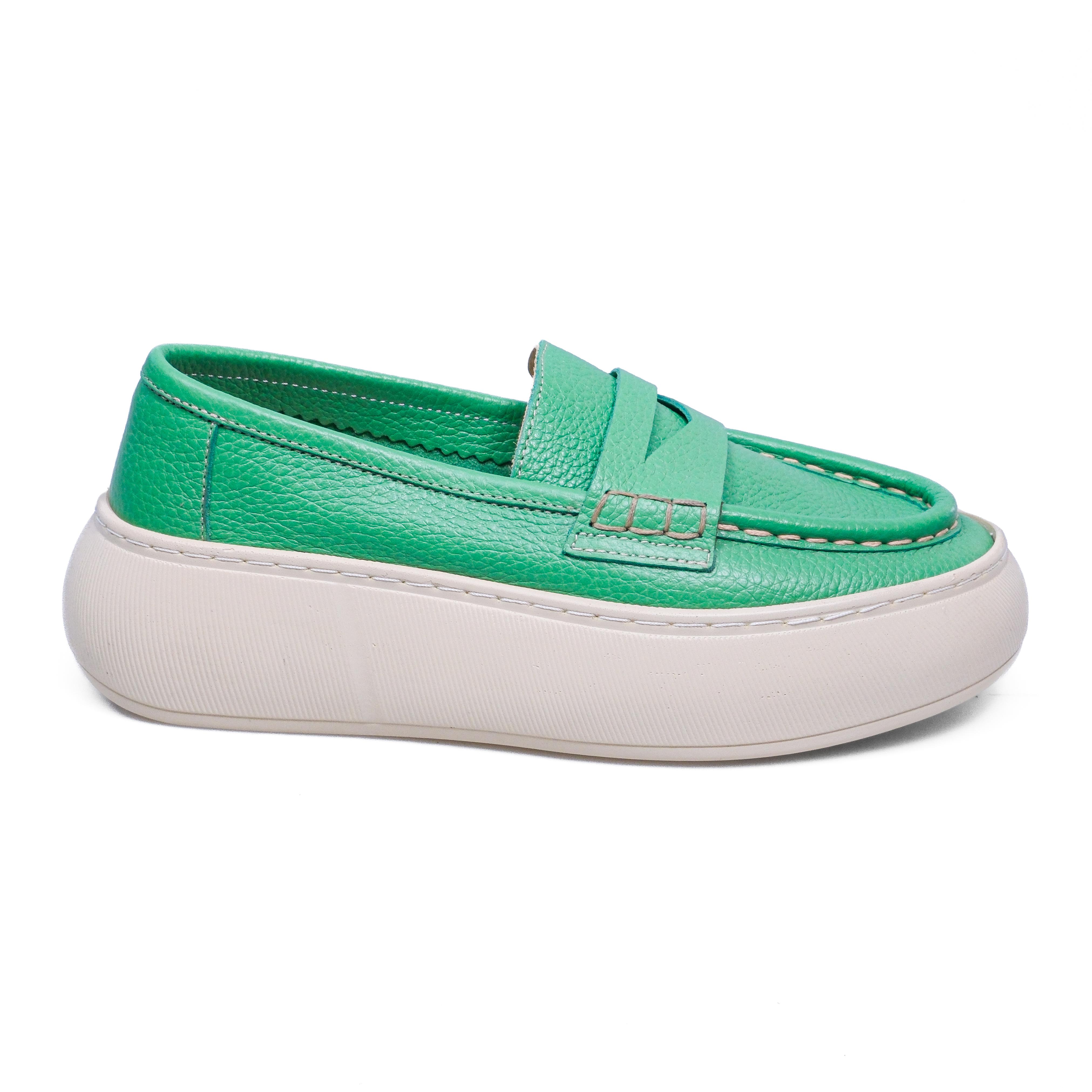 Motta Hakiki Deri Yeşil Sneaker
