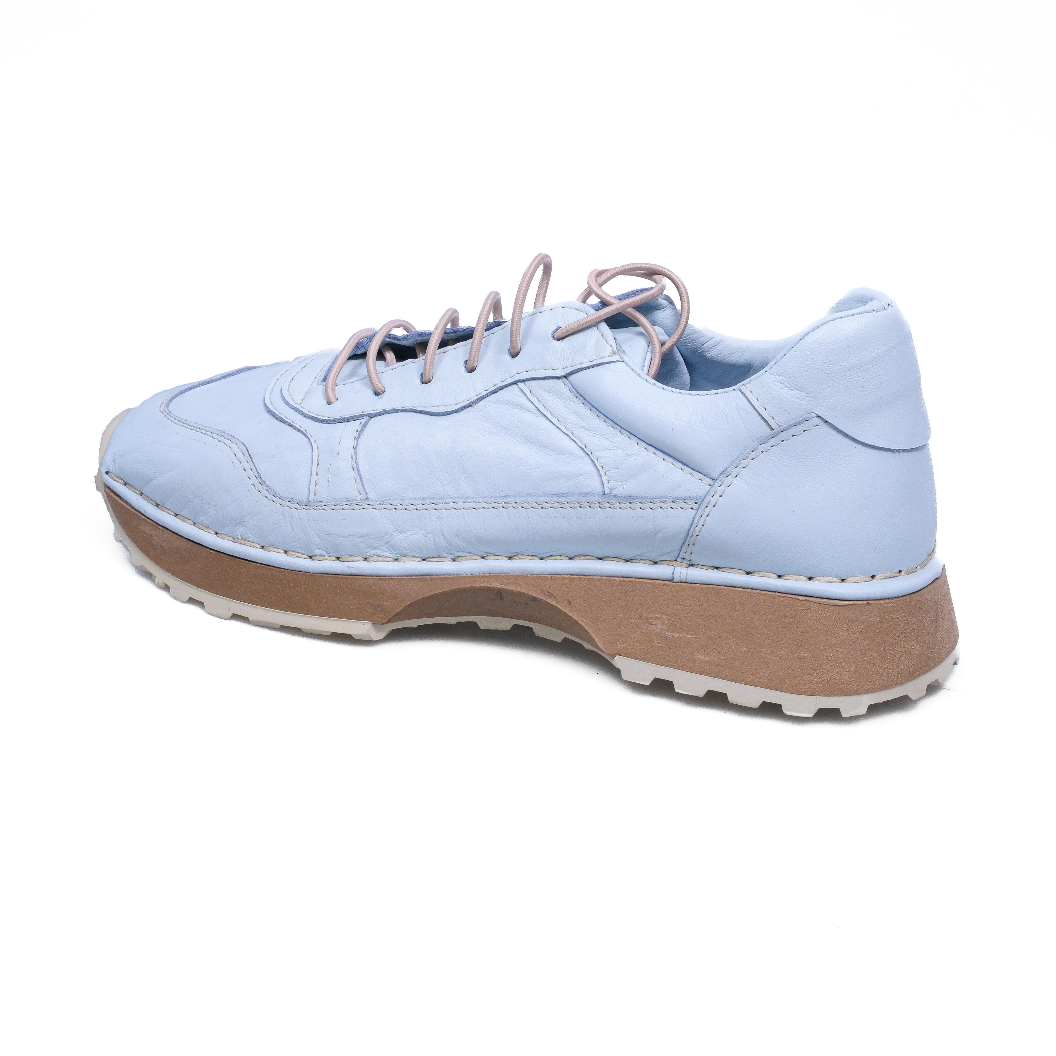 Waira Hakiki Deri Mavi Sneaker