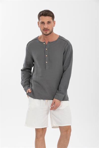 Erkek %100 Pamuklu Gömlek - Konforlu ve Şık Tasarım, Her Mevsim Kullanıma Uygun