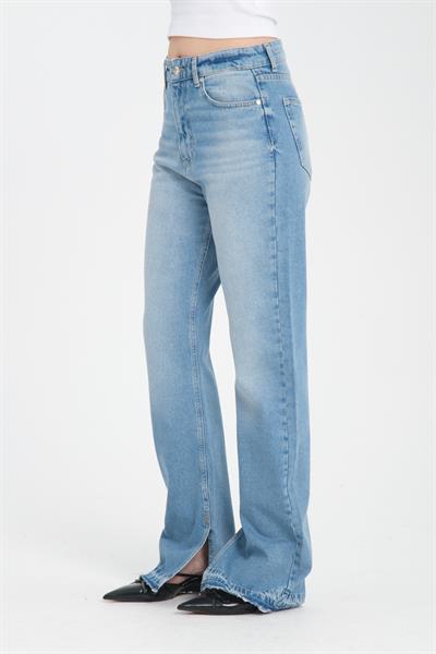 %100 Pamuk, Yüksek Bel Wide Leg Jeans