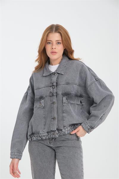 Gömlek Yaka, Kapak Cepli, %100 Pamuk Kot Ceket