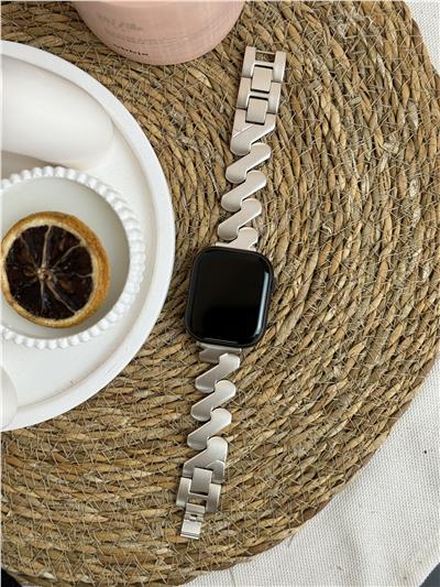 Zikzak Çelik Apple Watch Kordonu - Starlight