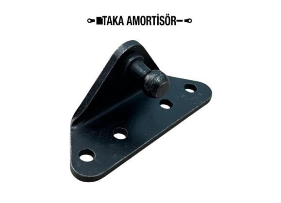 Gazlı Amortisör Montaj Braketi Küre 10 SİYAH KAPLAMA 4 DELİKLİ 