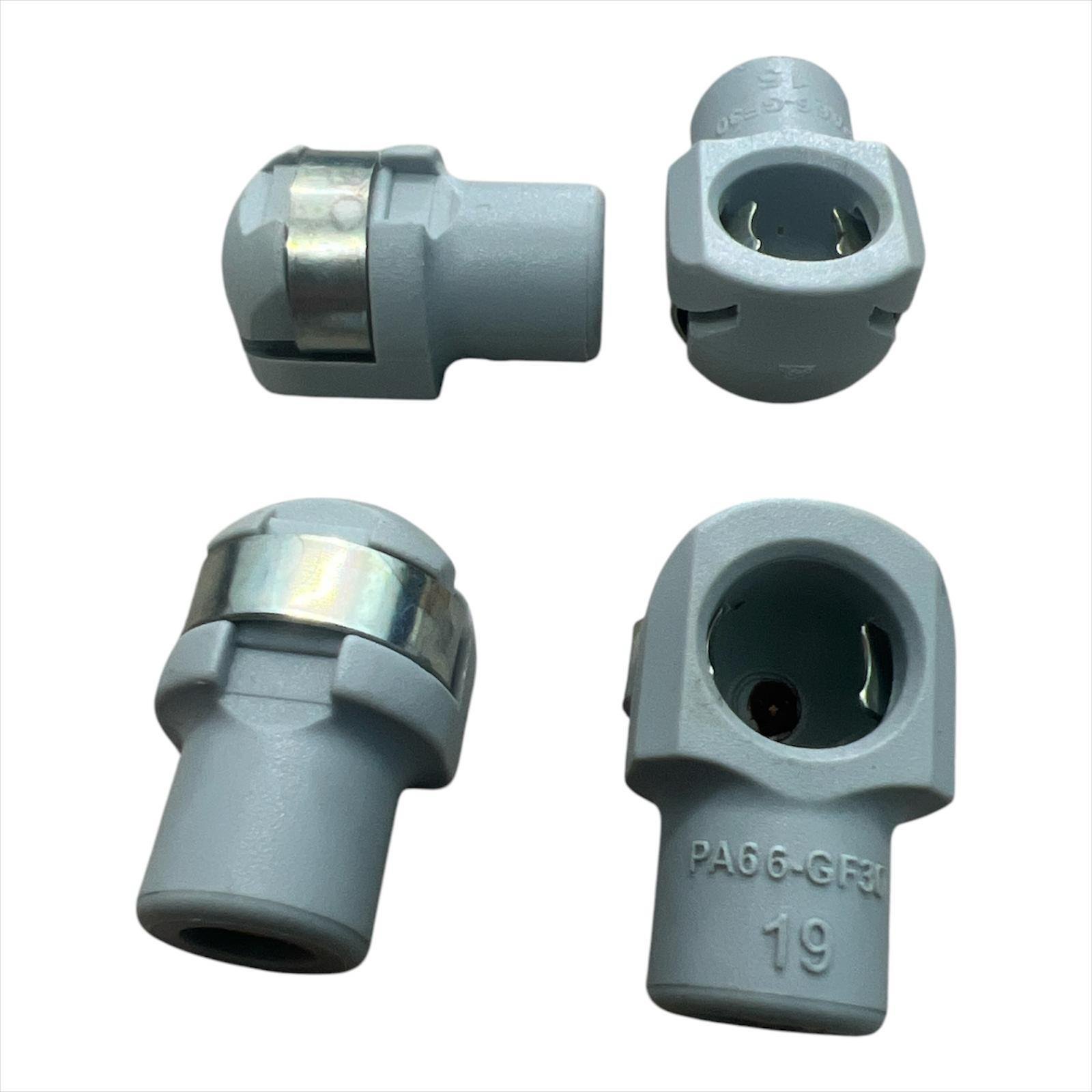 GRİ Bagaj Amortisör Montaj Mafsalı Plastik Bağlantı Parçası M6 18 EKSEN 4 ADET