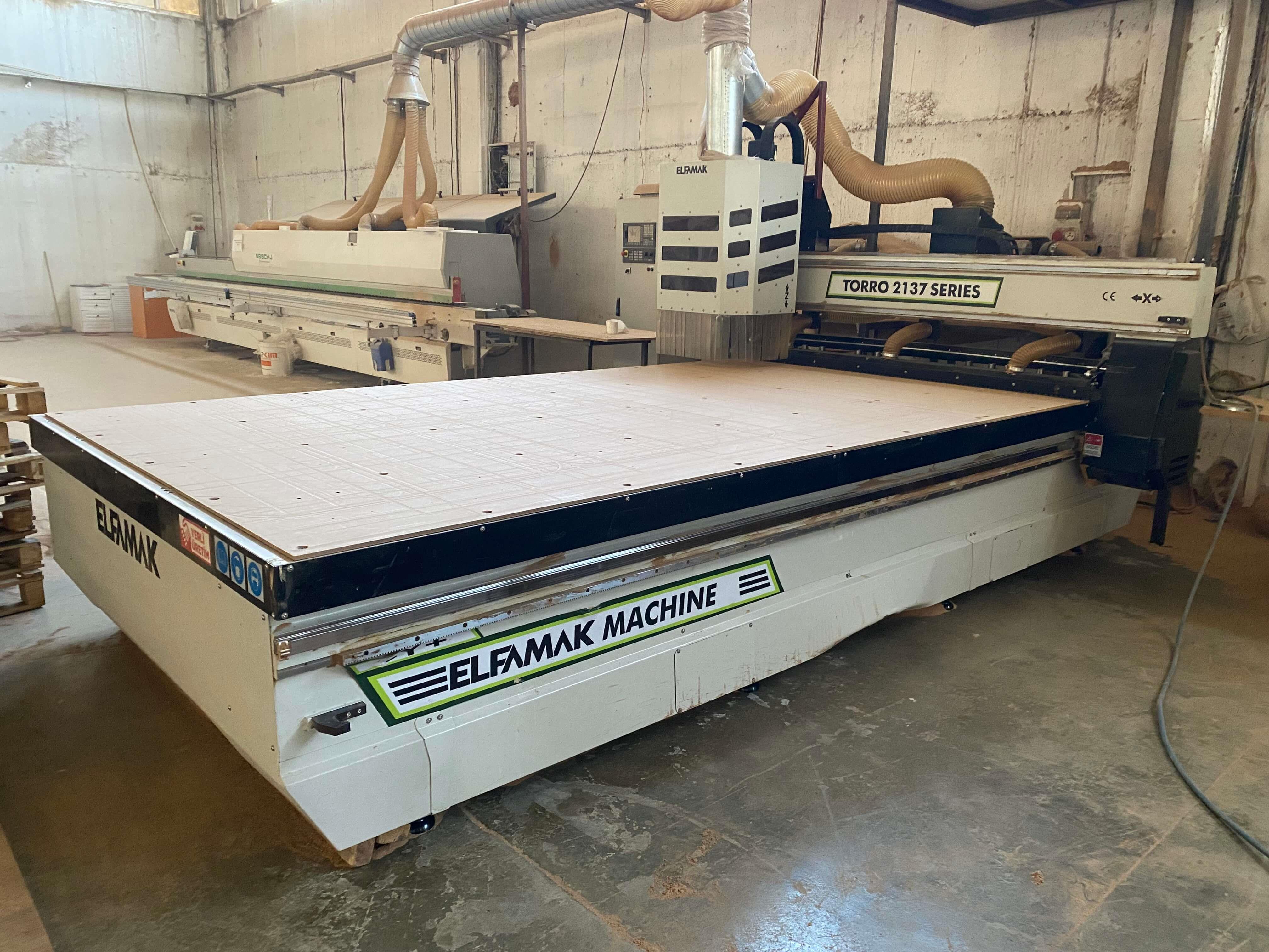 Elfamak Torro 2137 Düz Tabla Cnc Router Süpürmeli Makine (2020) I