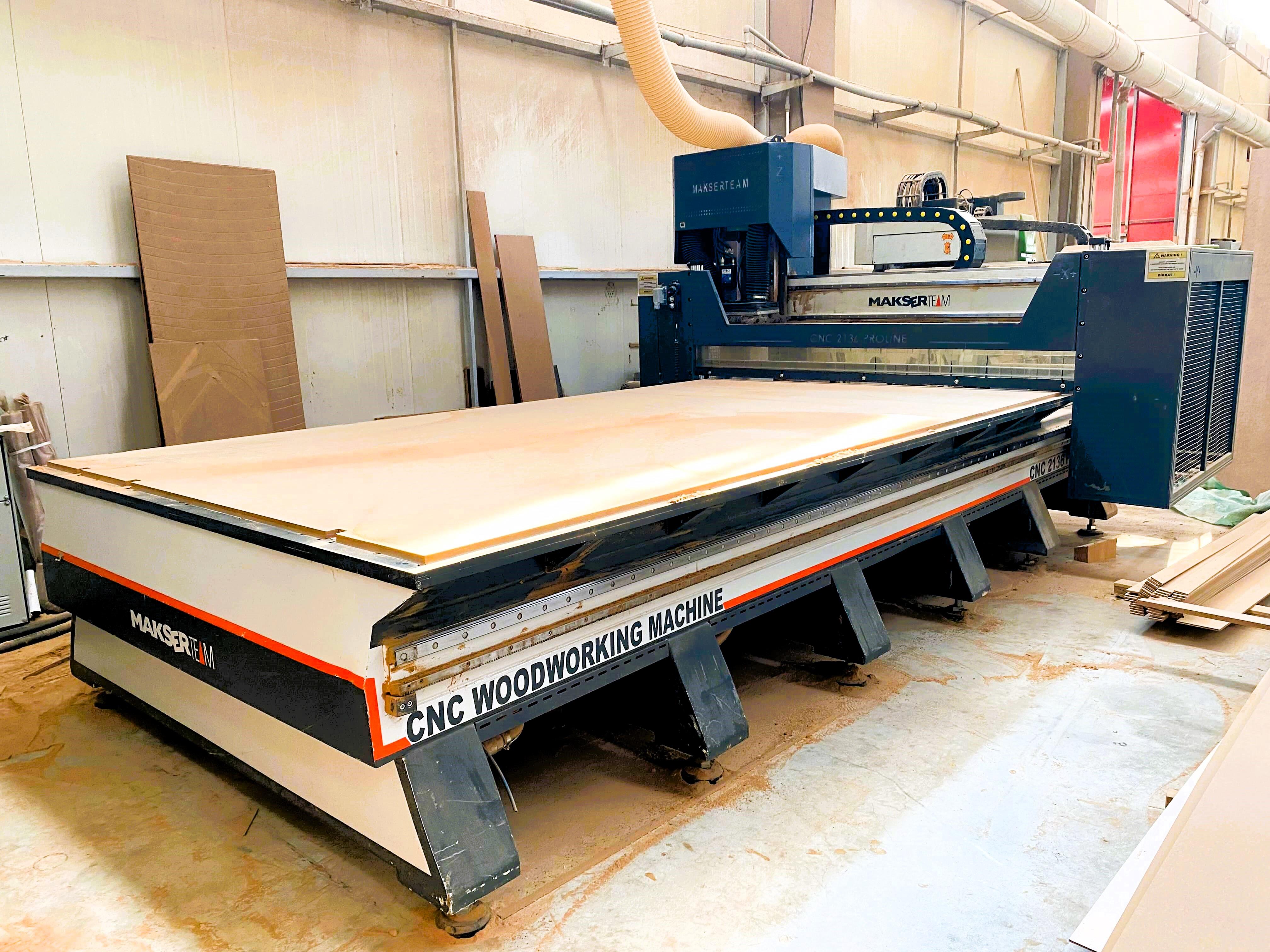 Makser Proline 2136 Süpürmeli Düz Tabla Cnc Makinesi (2019)