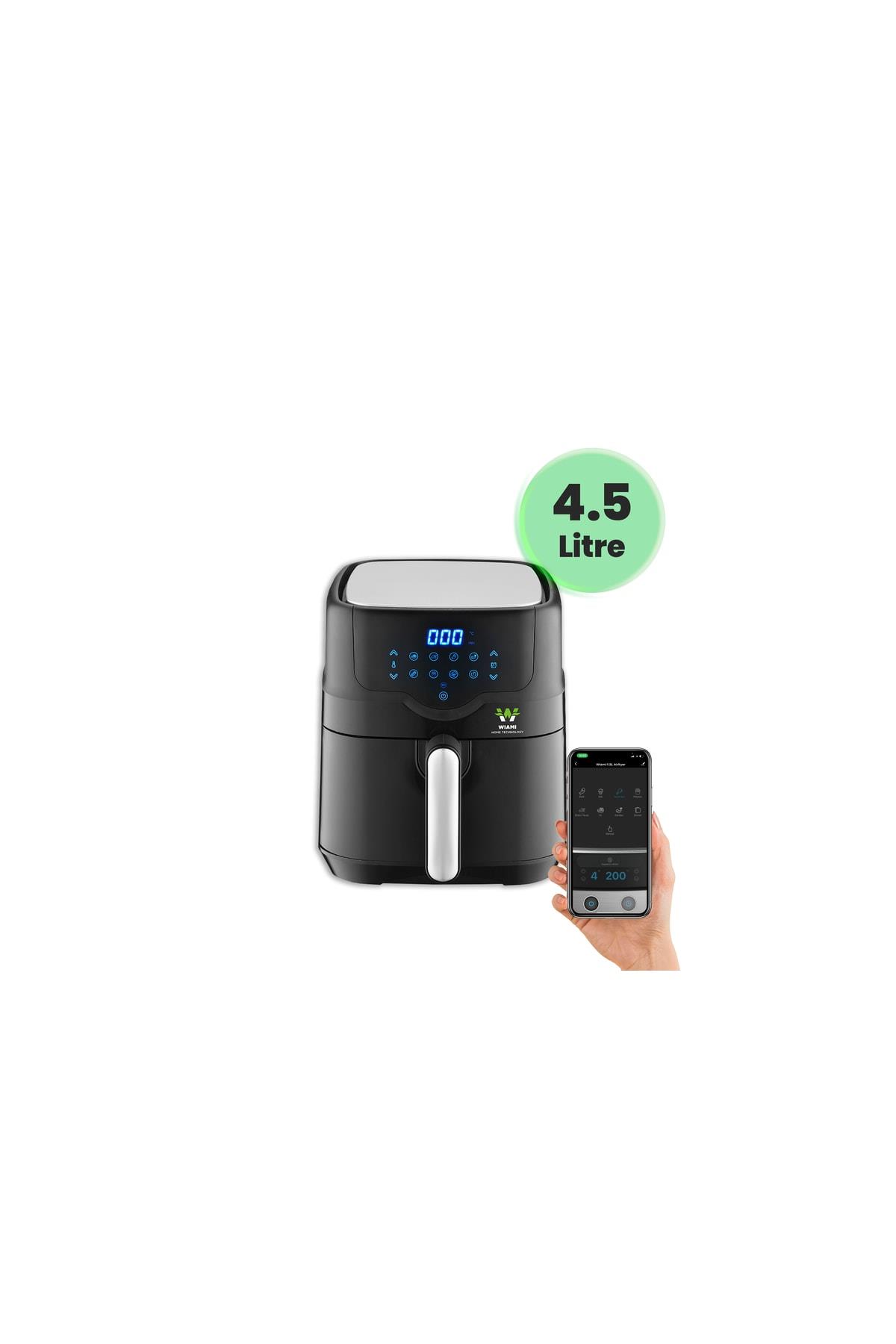 Airfryer 4.5 L Akıllı Yağsız Hava Fritözü Siyah