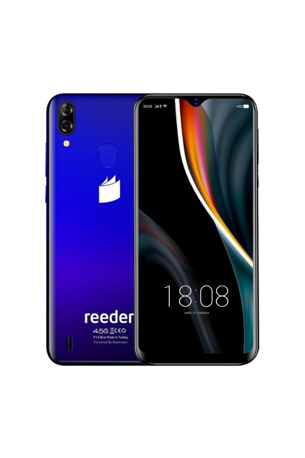 P13 Blue Plus 4 GB+64 GB Mavi Cep Telefonu (Reeder Türkiye Garantili)