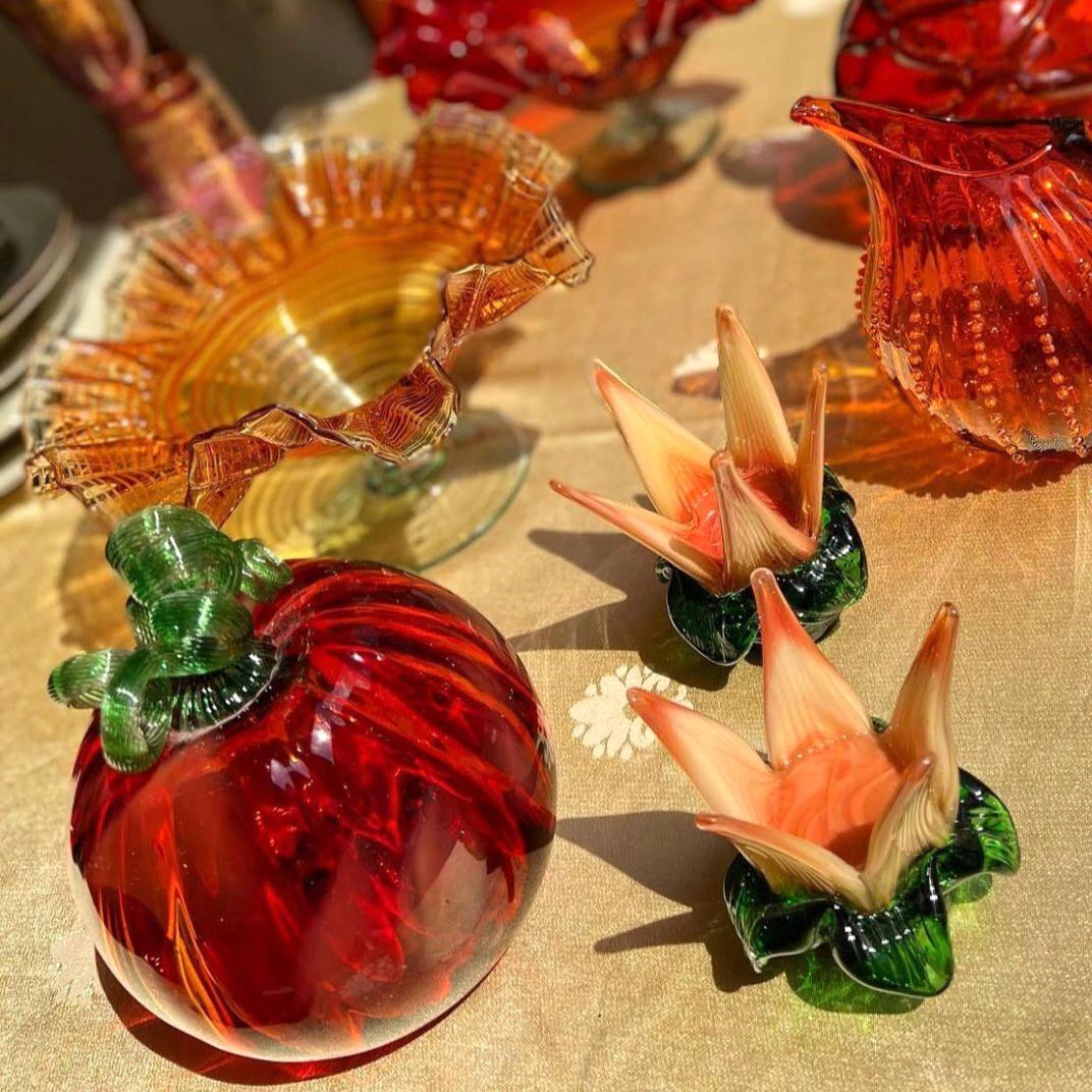 Renkli Cam Kabak Dekoratif Obje