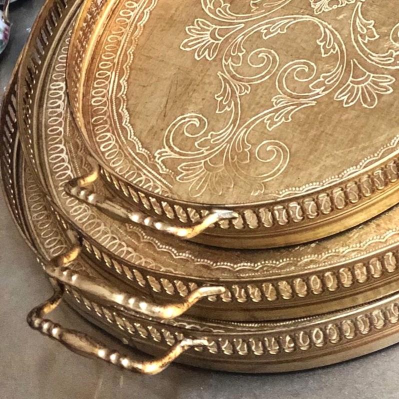 L & M Florence Art Pirinç Tepsi 6-8 Kişilik