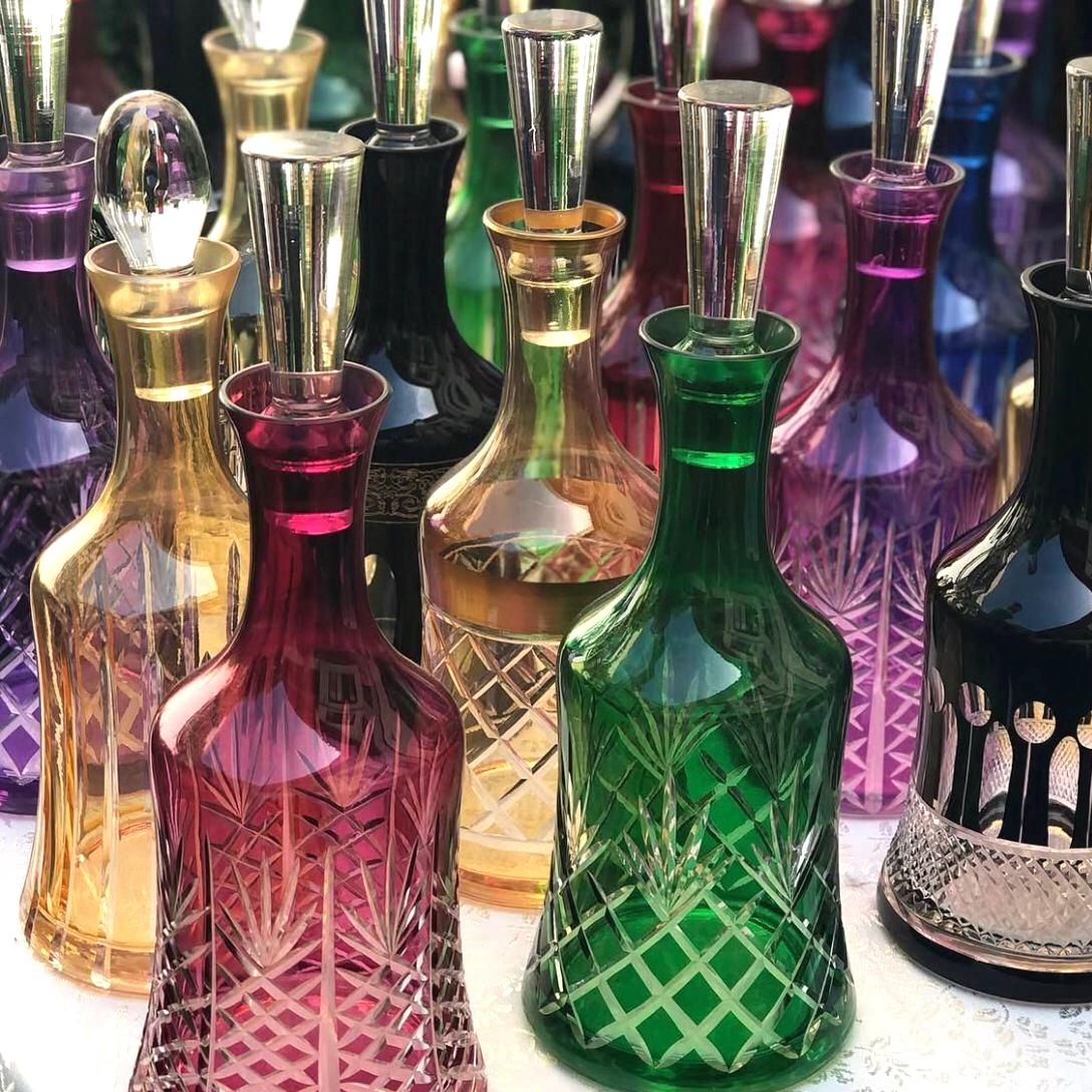 Bohemia Crystal Renkli Desenli Karaf