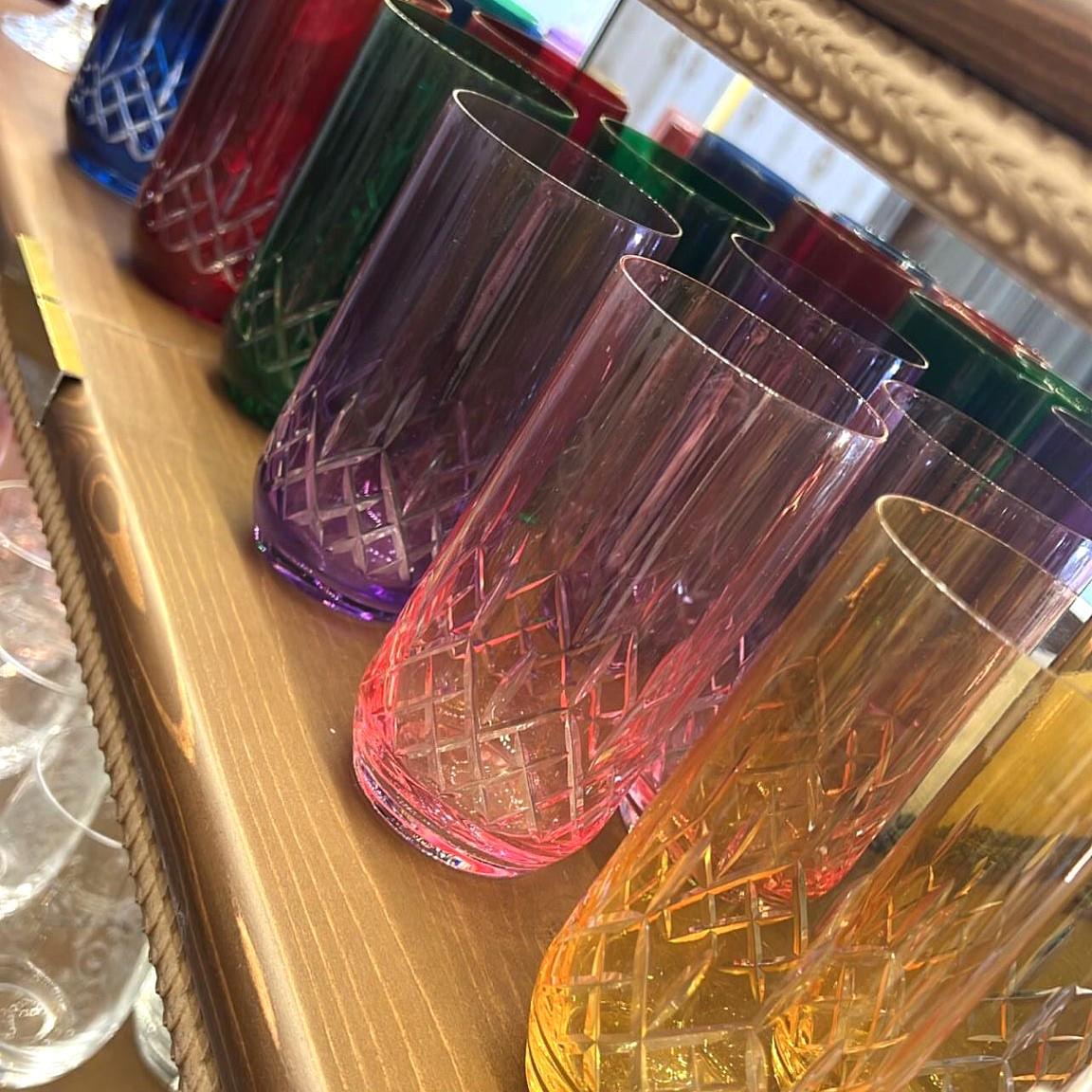 Bohemia Crystal Renkli 6 Kişilik Meşrubat Bardağı Takımı