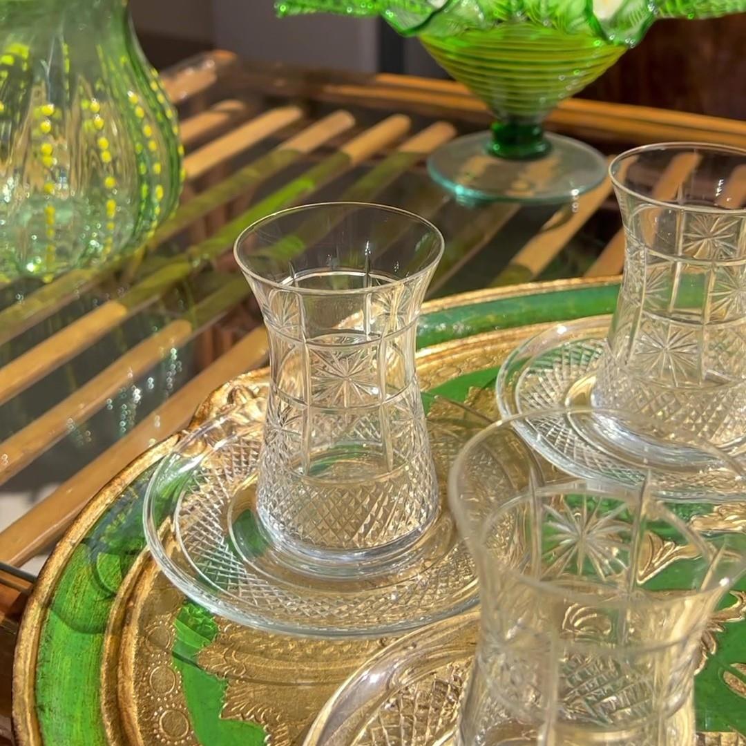 Bohemia Crystal Kesme Desenli 6 Kişilik Çay Bardağı Takımı