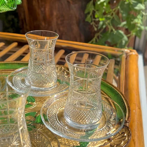 Bohemia Crystal Kesme Desenli 6 Kişilik Çay Bardağı Takımı