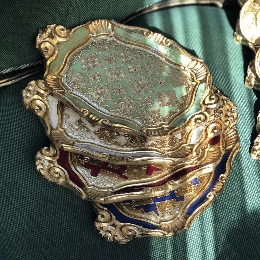 L & M Florence Art Gül Ağacı Köşeli İthal Gold Renkli Tek Kişilik 0 Numara