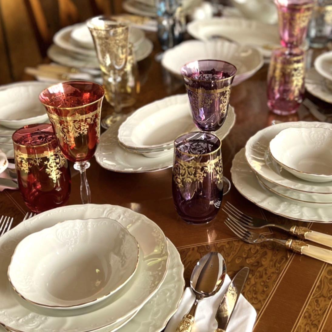 Bernadotte Beyaz Kabartmalı Yemek Takımı