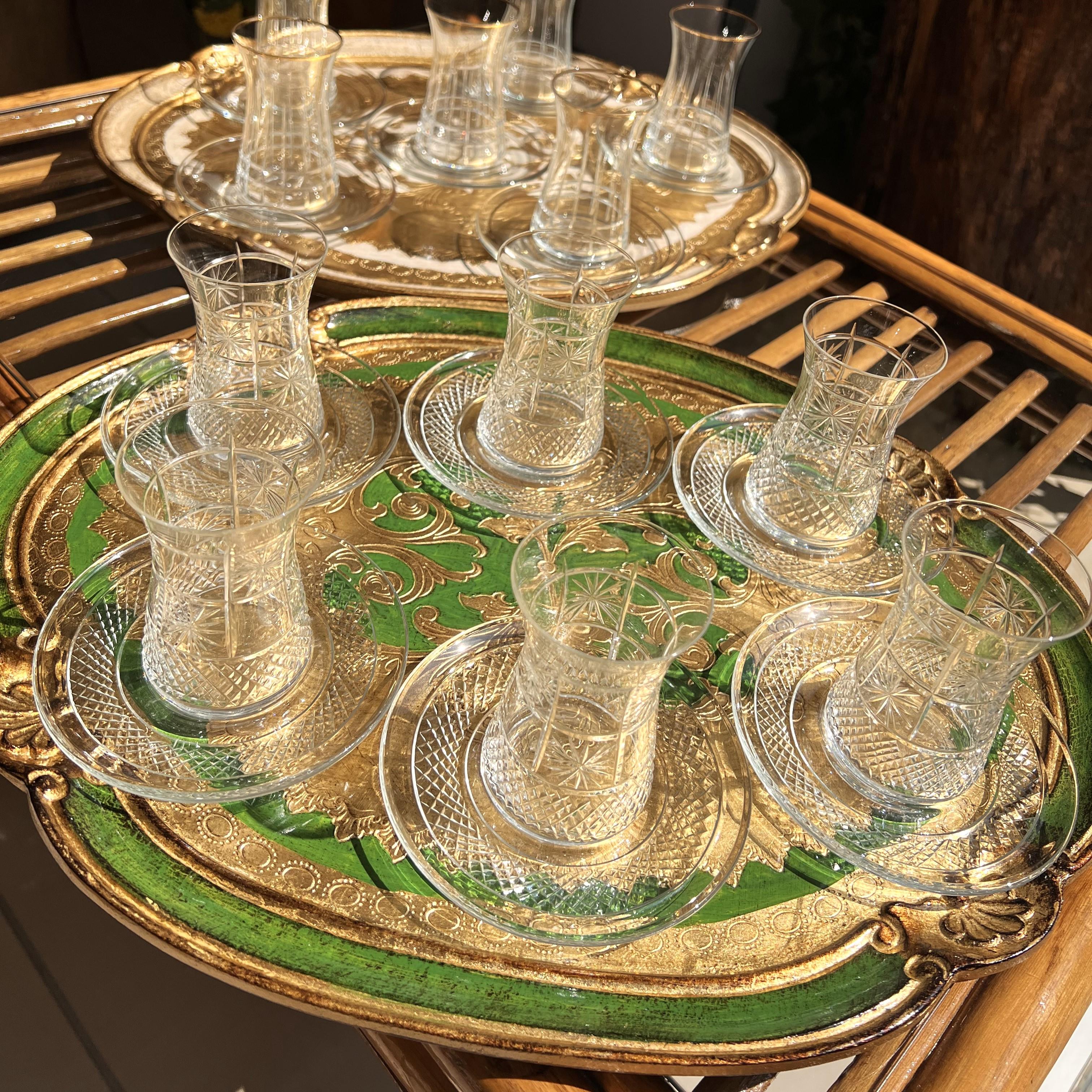 Bohemia Crystal Kesme Desenli 6 Kişilik Çay Bardağı Takımı