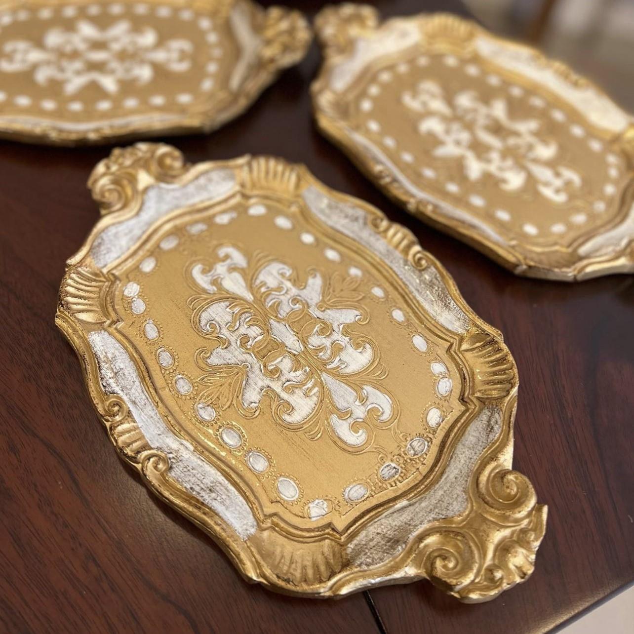 L & M Florence Art Gül Ağacı İthal Köşeli Gold Beyaz Tek Kişilik 0 Numara