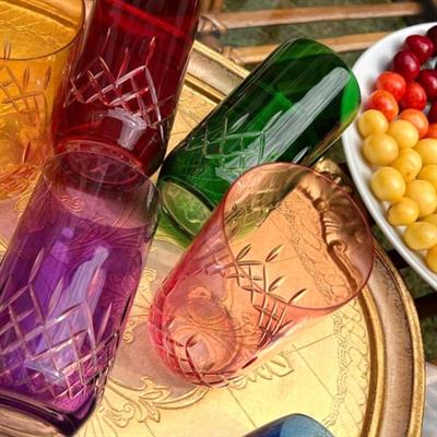 Bohemia Crystal Renkli 6 Kişilik Meşrubat Bardağı Takımı