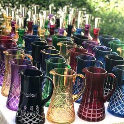 Bohemia Crystal Desenli Renkli Sürahi