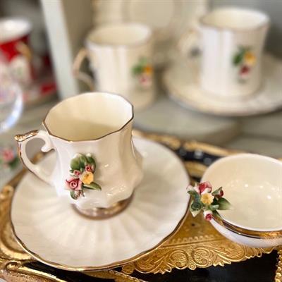 Capodimonte Model 6 Kişilik Kahve Fincanı Takımı