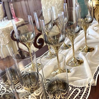 Bohemia Crystal Gümüş Detaylı 6 Kişilik Sofra Boy Kadeh Takımı