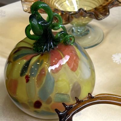Renkli Cam Kabak Dekoratif Obje