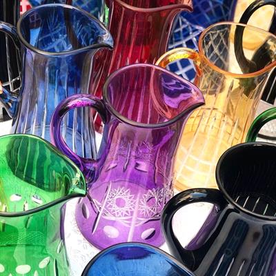 Bohemia Crystal Desenli Renkli Sürahi