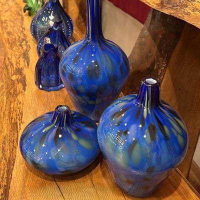 Dekoratif Renkli Cam Obje Seti