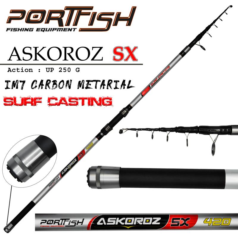 Portfish Askoroz SX Surf Carbon Kamışı UP - 250 gr 420 CM - Port Fish