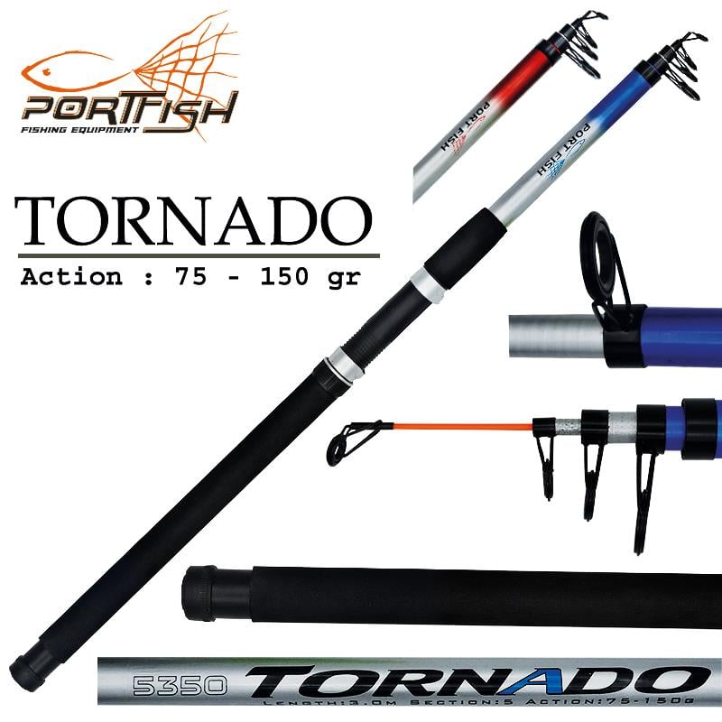 Portfish Tornado Teleskopik Fiber Olta Kamışı 350 cm 75-150 gr - Port Fish