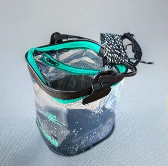 Şeffaf Katlanır lrf & spin  kovası - 7 LT Balıkçı Kovası - SWORD FISH