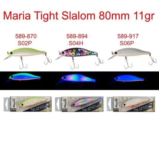 Esca Da Pesca MARIA Tight Slalom 80mm S09C - Per Traina E Spinning, Design Affidabile - Foto 6