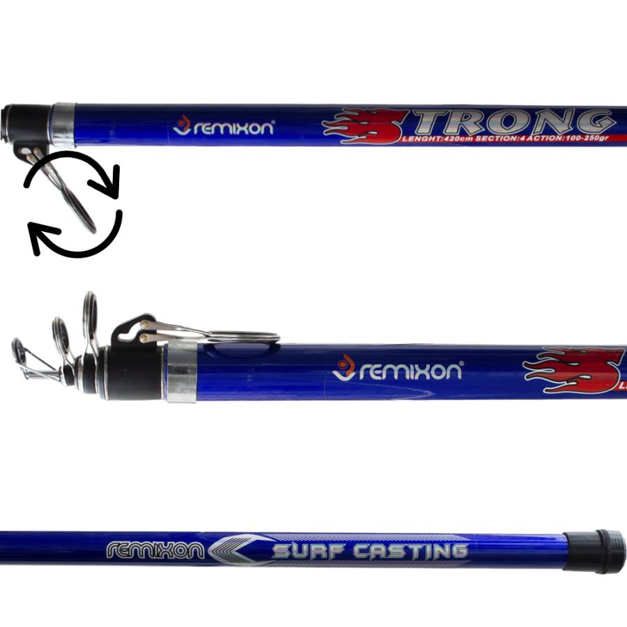 Remixon Strong 4.20m 100-250gr Blue Tele Surf Kamış - Remixon