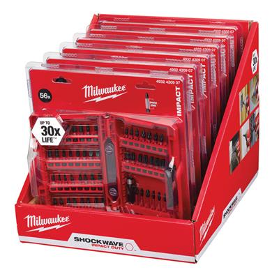 Milwaukee Bits Seti Matkap Tornavida Vidalama Bits Ucu Seti 56 Parça Set T4932430907 Şok Dalga Etkisi
