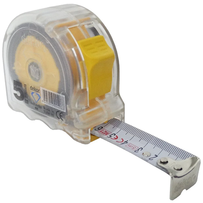 Dekor 408 Şeffaf 5 m x 25 mm Şerit Metre