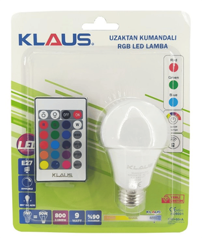 Klaus Uzaktan Kumandalı Rgb Led Lamba KE48824T
