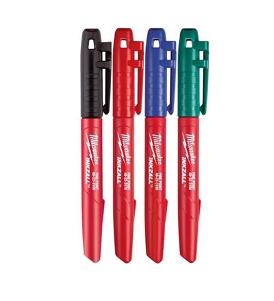 Milwaukee T48223106 Ağır Hizmet Tipi Inkzall™ İşaretleme Kalemi Seti İnce Uçlu 1mm