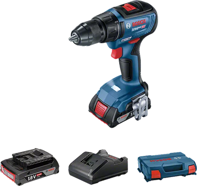 Bosch Professional GSR 18V-50 18V 2.0 Ah Li-ion Çift Akülü Delme Vidalama + 43 Parça Set