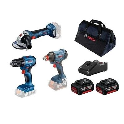 Bosch GSR185 + GDX180+ GWS180 (2x 4.0 Ah 18V) + Bez Çanta 0615990N3P