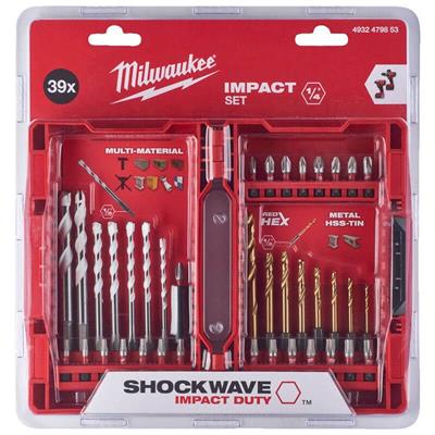 Milwaukee T4932479853 Shockwave 39 Parça Delme Vidalama Seti