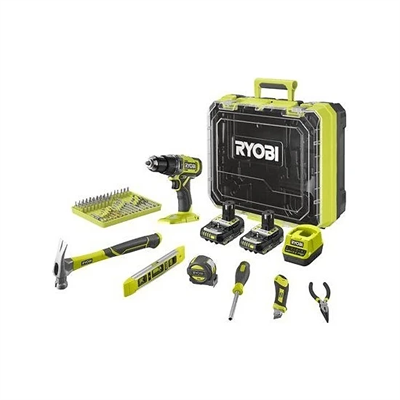 Ryobi RPD18-2C20TAH Çift Akülü 2 Ah Darbeli Matkap Seti