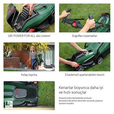 Bosch CityMower 18V-32-300 Akülü Çim Biçme Makinesi