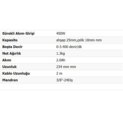 Makita 6413 Darbesiz Matkap 450W Sağ-Sol Devirli